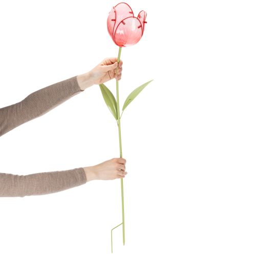 daiktų Stiklinis tulpių sodo kuolas - graži sodo ir balkono puošmena, 94 cm