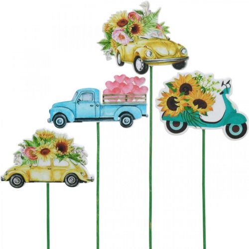 Sodo kuolo automobilis, dovanos dekoravimas vairuotojo pažymėjimas L24/24,5cm 16vnt