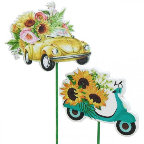 Sodo kuolo automobilis, dovanos dekoravimas vairuotojo pažymėjimas L24/24,5cm 16vnt