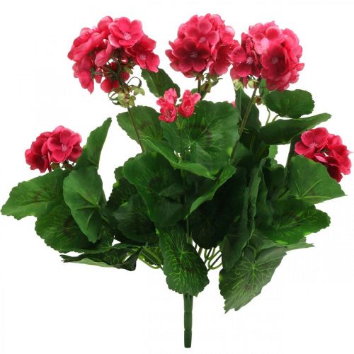 Floristik24 Dirbtinė pelargonija rožinė dirbtinė balkono gėlė 7 žiedai H38cm