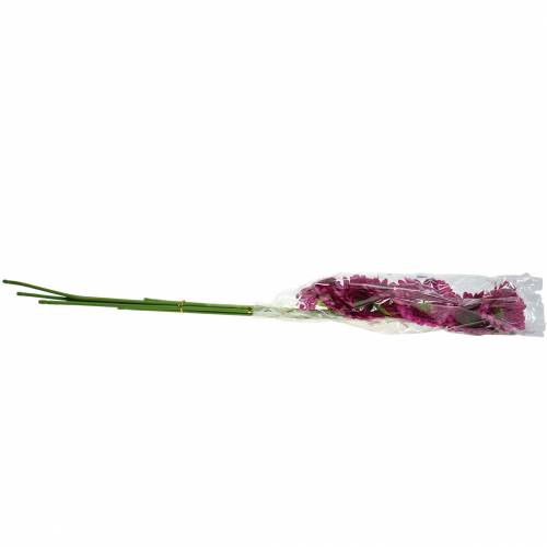 Floristik24 Gerbera dirbtinė violetinė 62cm 6vnt