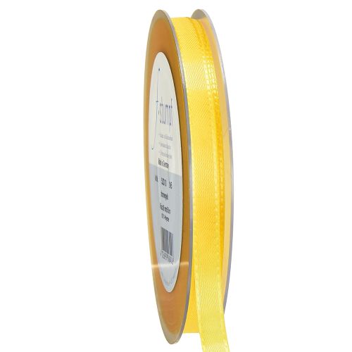 Floristik24 Dovanų ir dekoravimo juostelė 10mm x 50m geltona
