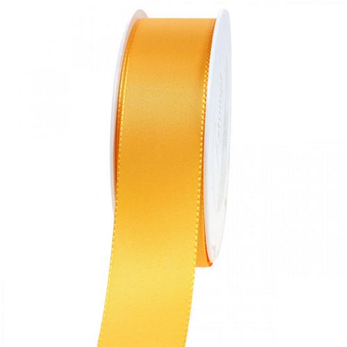 Dovanų juosta dekoravimo juostelė oranžinė šilko juostelė 40mm 50m