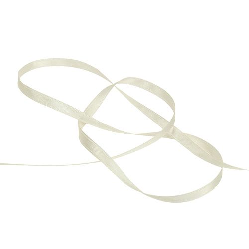 daiktų Dovanų juostelė kreminė dekoratyvinė taftos juostelė 6 mm x 50 m