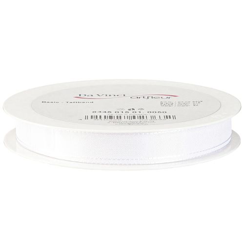 daiktų Dovanų juostelė dekoratyvinė taftos juostelė balta 15 mm 50 m