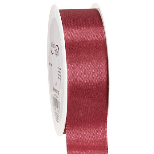 Floristik24 Dovanų juostelė dekoratyvinė taftos juostelė Bordo 40mm 50m