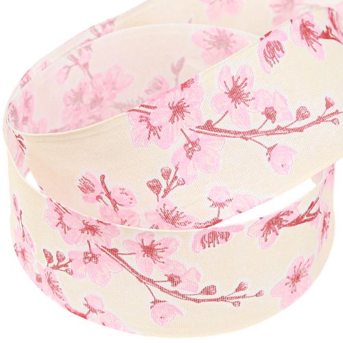 daiktų Dovanų juostelė vyšnių žiedų medžiaginė juostelė Hanami 40mm 20m