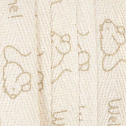 daiktų Dovanų juostelė su mažos pelės raštu, dekoratyvinė juostelė gimimo ir krikštynų progoms, 15 mm pločio, 20 m ilgio