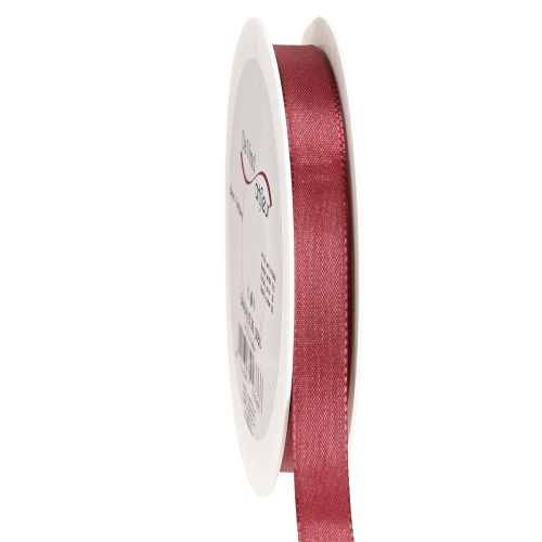 Floristik24 Dovanų juostelė taftos juostelė dekoratyvinė juostelė Bordo 15mm 50m