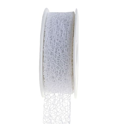 Floristik24 Dovanų juostelė balta 3cm 10m