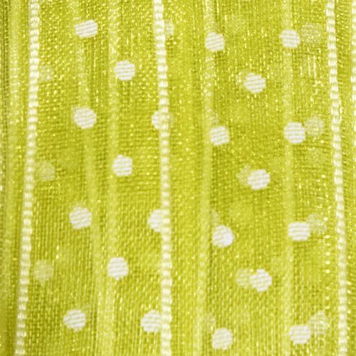 daiktų Juostelė su taškuotu raštu dekoratyviniam dovanų pakavimui, 1,5 cm pločio, 20 m ilgio