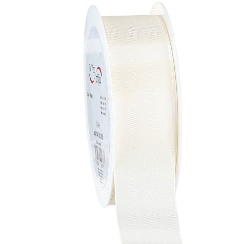daiktų Dovanų juostelė ir dekoratyvinė taftos juostelė kreminė 40 mm 50 m