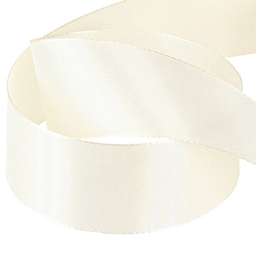 daiktų Dovanų juostelė ir dekoratyvinė taftos juostelė kreminė 40 mm 50 m