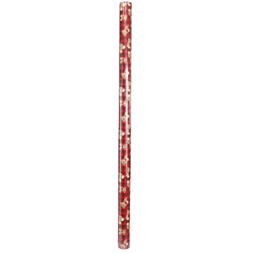 daiktų Vyniojamasis popierius gimtadienio meškiukas raudonas languotas 70x200cm
