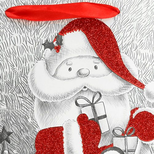 Floristik24 Dovanų maišelis Kalėdų senelis 24cm x 18cm x 8cm