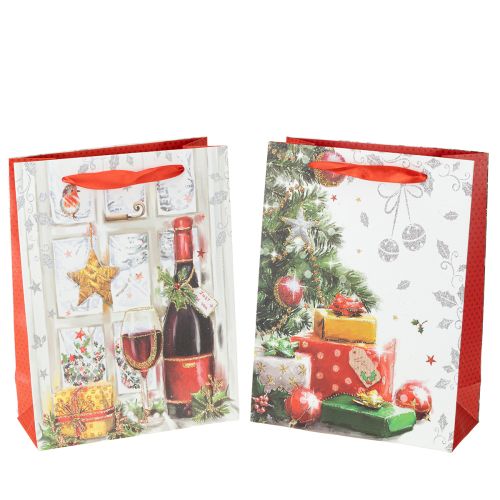 daiktų Kalėdų dovanų maišelis 8cm x 18cm H24cm rinkinys iš 2 vnt
