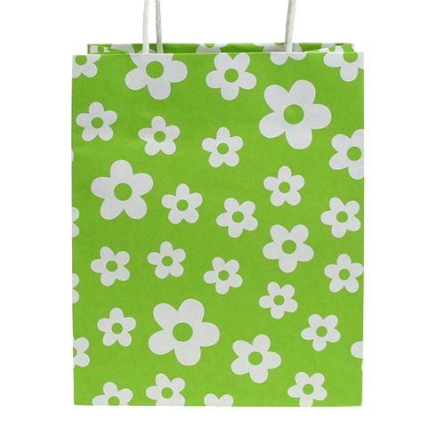 Floristik24 Dovanų maišeliai žali 20cm x 11cm x 25cm 8vnt