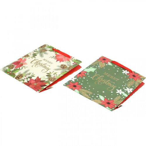 Floristik24 Dovanų maišeliai Kalėdų dovanų maišelis Merry Christmas 32x26cm 2vnt