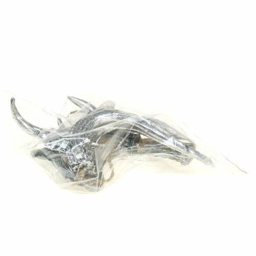 daiktų Deco kabyklos ragai sidabriniai-antikvariniai 12cm x 11cm 4vnt