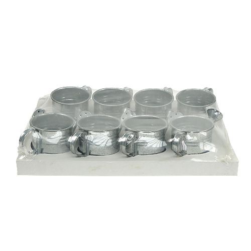 Floristik24 Laistytuvas cinkas blizgus 7,5cm 8vnt