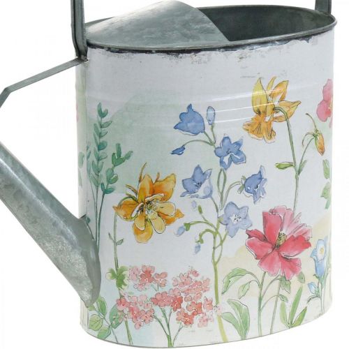 Floristik24 Dekoratyvinis laistytuvas metalinis, metalinis ąsotis gėlės vintažinės L35cm H31cm