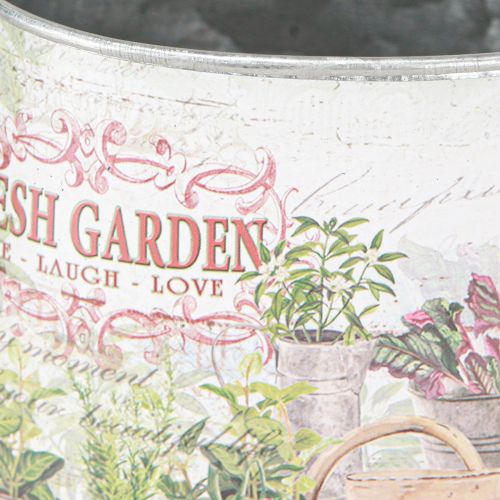 daiktų Laistytuvo apdaila sidabro metalo Fresh Garden 30x11x14,5cm