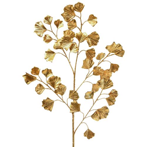 Gingko šakelė dekoratyvinis dirbtinis augalas bronzos blizgučiai 84cm
