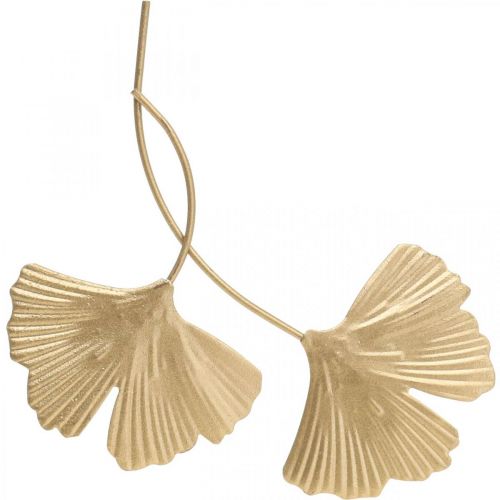 Floristik24 Ginkmedžio lapų metalo puošmena auksinė dekoratyvinė kištukas 14cm 12 vnt