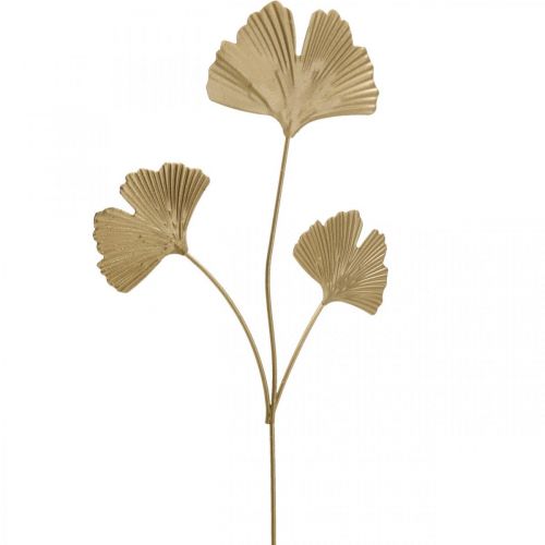 Floristik24 Ginkgo šakos metalinis dekoratyvinis kištukas Ginkgo Golden 14 × 28cm 6vnt