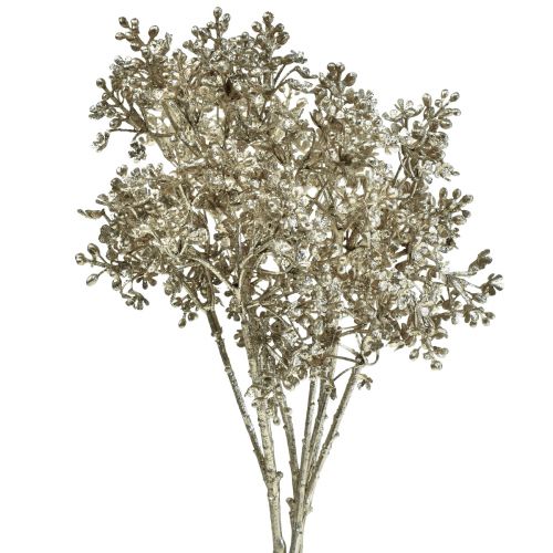 Floristik24 Gipso žolė Gypsophila Dirbtiniai augalai Metallic L38cm 3vnt