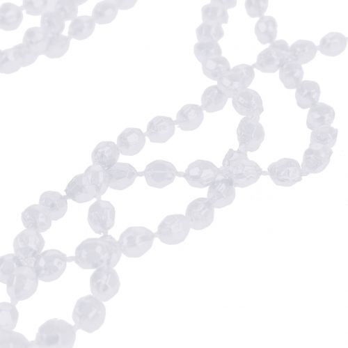 daiktų Eglutės papuošimai perlų juostelė balta 275cm