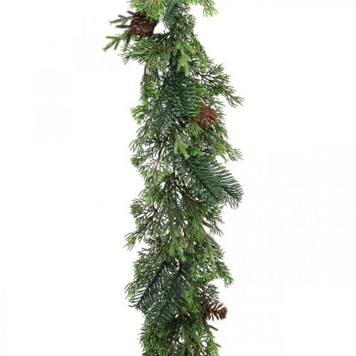 Kalėdinė girlianda Deco girlianda su kūgiais žalia 182cm