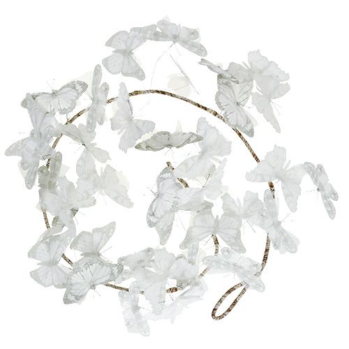 Girlianda su drugeliais balta 154cm