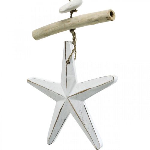 daiktų Jūrų dekoravimo girlianda dreifuojančio medžio jūrų arkliukas, žvaigždė 25cm rinkinys iš 2 vnt