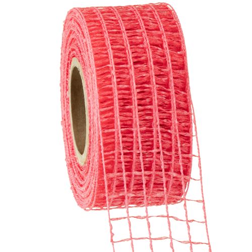 Floristik24 Tinklinė juosta 4,5 cm x 10 m rožinė