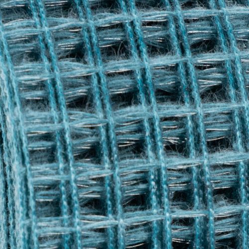 Dekoratyvinė juostelė, tinklelio formos juostelė, 4,5 cm pločio, mėlyna, rankdarbių projektams, 10 m | Floristik24.lt