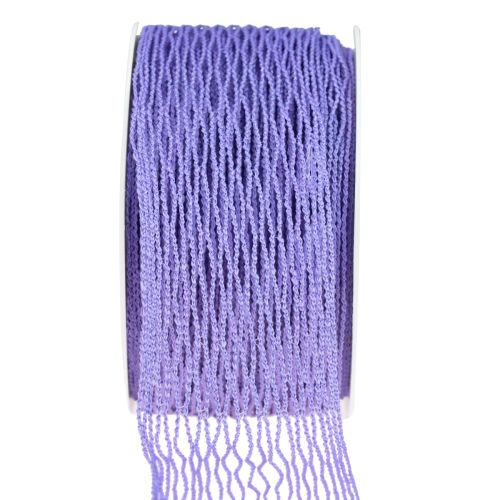 daiktų Tinklelio juosta, tinklelio juosta, dekoratyvinė juosta, violetinė, sutvirtinta viela, 50mm, 10m