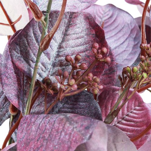 daiktų Glamour eukalipto šakelė eukalipto dirbtinė violetinė 65cm 3vnt