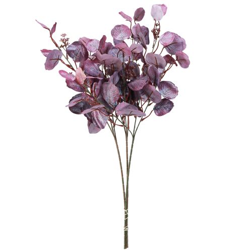 daiktų Glamour eukalipto šakelė eukalipto dirbtinė violetinė 65cm 3vnt
