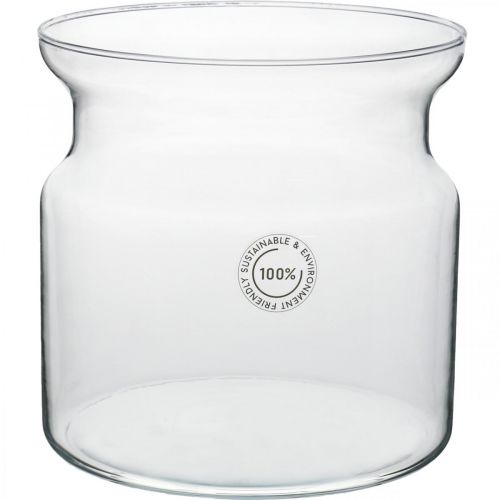 Floristik24 Gėlių vaza stiklinė skaidraus dekoratyvinio stiklo vaza Ø19cm H19cm