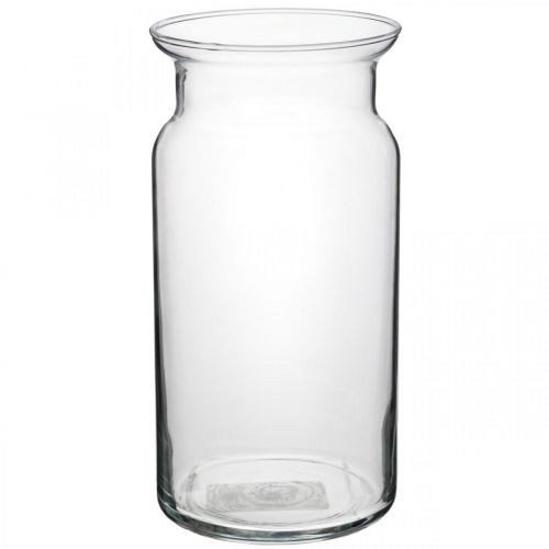 Stiklinė vaza Bose gėlių vaza žibintuvėlis stiklinis stiklainis skaidrus H20cm