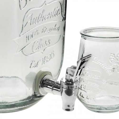 daiktų Gėrimų dozatoriaus stiklinė su čiaupų komplektu su 4 stiklinėmis H25,5cm