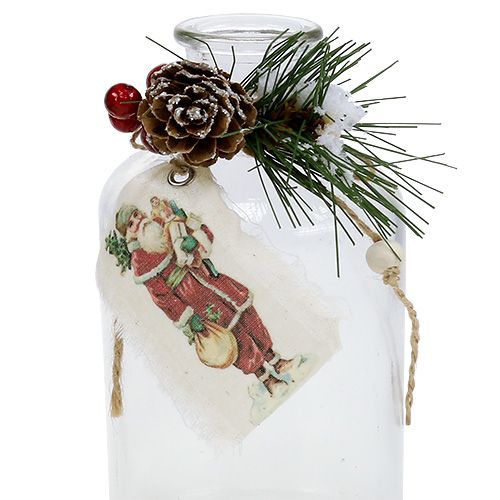 daiktų Stikliniai buteliai su kalėdinėmis dekoracijomis 2vnt