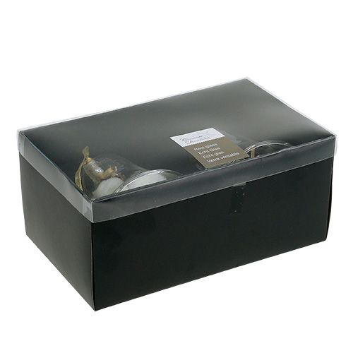 Floristik24 Varpelio stiklainis Ø8cm H16cm auksinis 2vnt