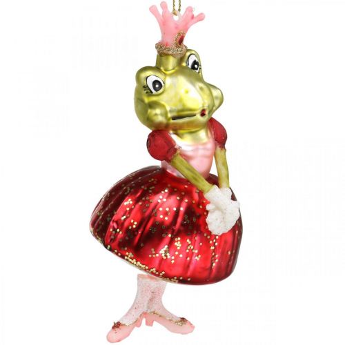 daiktų Varlė princesė, eglutės papuošimai, pasakų dekoracijos, medžio pakabukai, tikras stiklas H14cm 2vnt