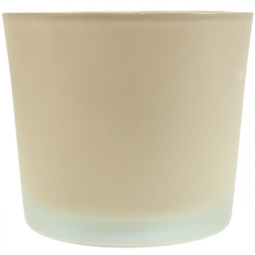 daiktų Stiklinis gėlių vazonas smėlio spalvos vazonas stiklinis vazonas Ø14,5cm H12,5cm