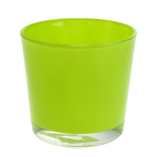 daiktų Stiklinė vazonė šviesiai žalia Ø11,5 H11cm