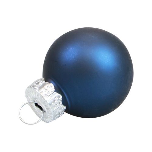 daiktų Mini kalėdiniai rutuliai stikliniai mėlyni stikliniai rutuliai Ø2,5cm 20vnt