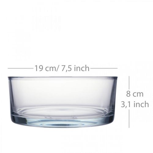 Floristik24 Stiklinis dubuo Ø19cm H8cm