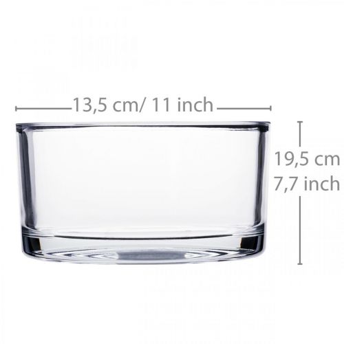 daiktų Stiklinis dubuo dubuo stiklas skaidrus Ø15cm H8cm